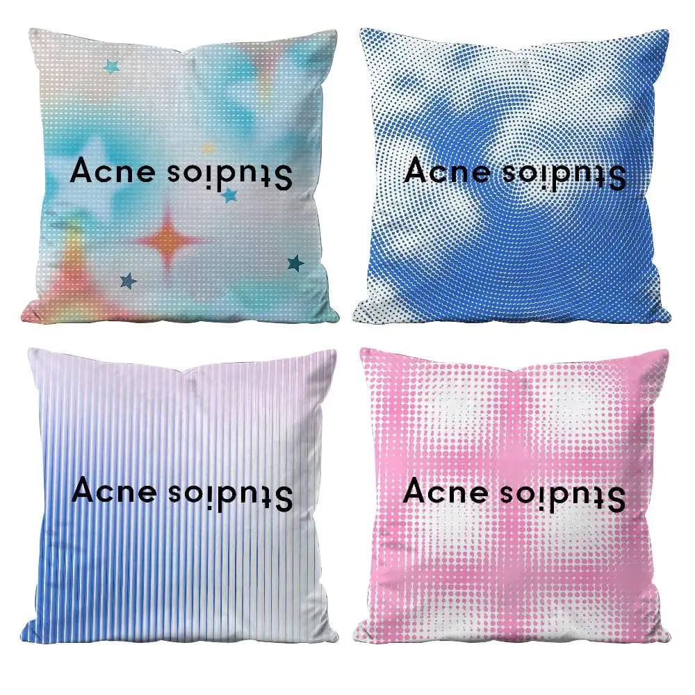 Luxun Fashion A-Acne Studios Federa per cuscino Federa anti-polvere Cerniera invisibile Fodera per cuscino per divano in peluche corto setoso