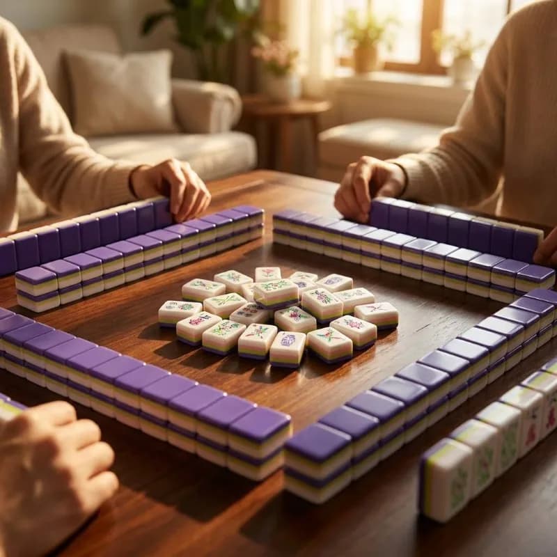 High quality 32mm four-layer American mahjong tiles 160 purple,acrylic material,can be used for family gatherings, entertainment