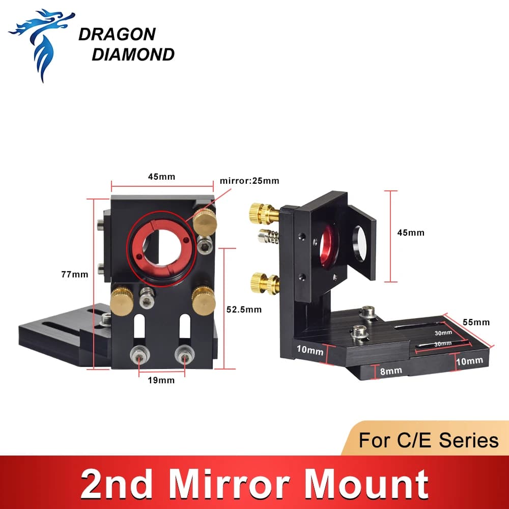 C/E Series CO2 2nd Mirror Mount For Mirror 25mm For CO2 Laser Engraving Mavhine