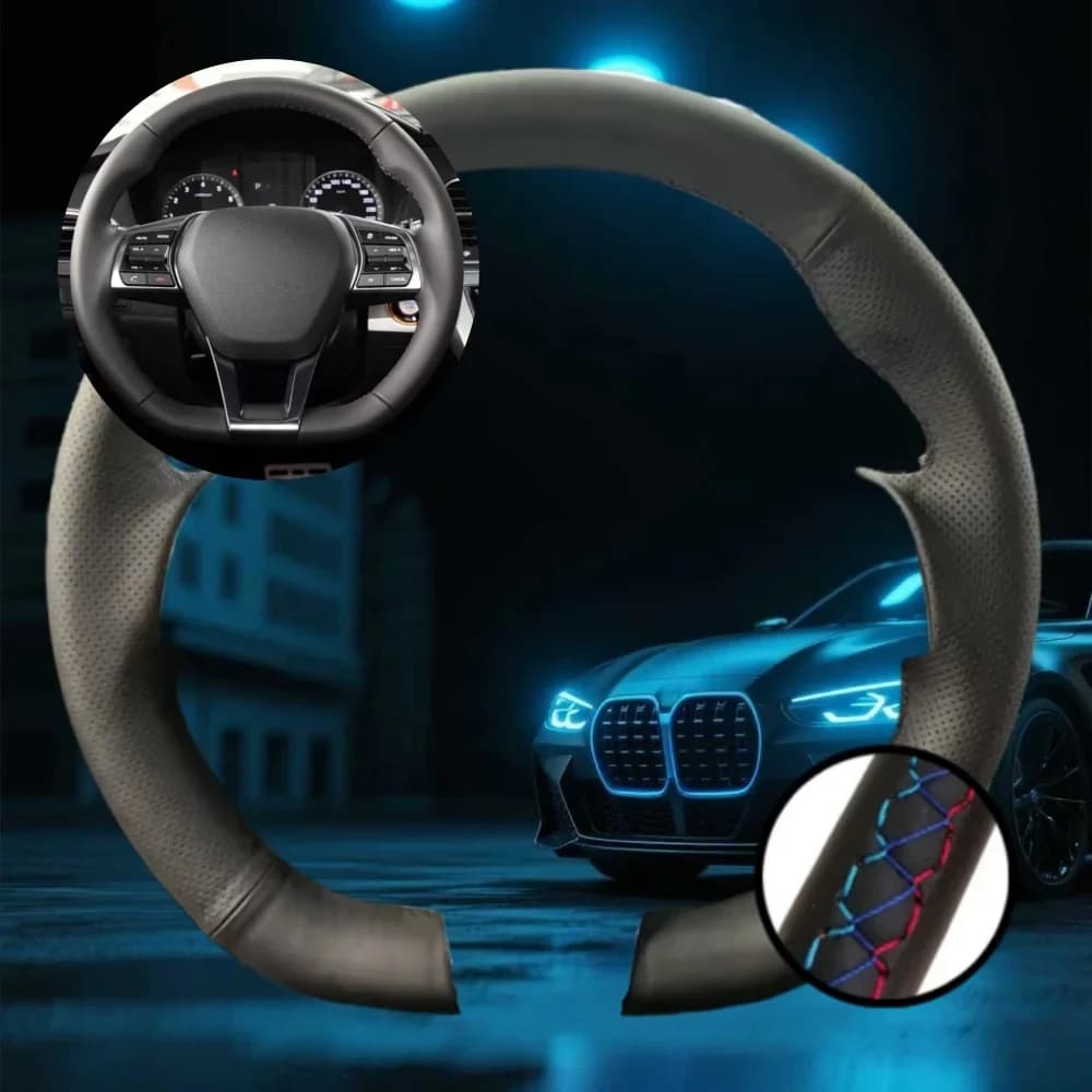 Coprivolante per auto personalizzato per Hyundai Sonata 9 2015 2016 Accessori per auto antiscivolo Coprivolante cucito a mano