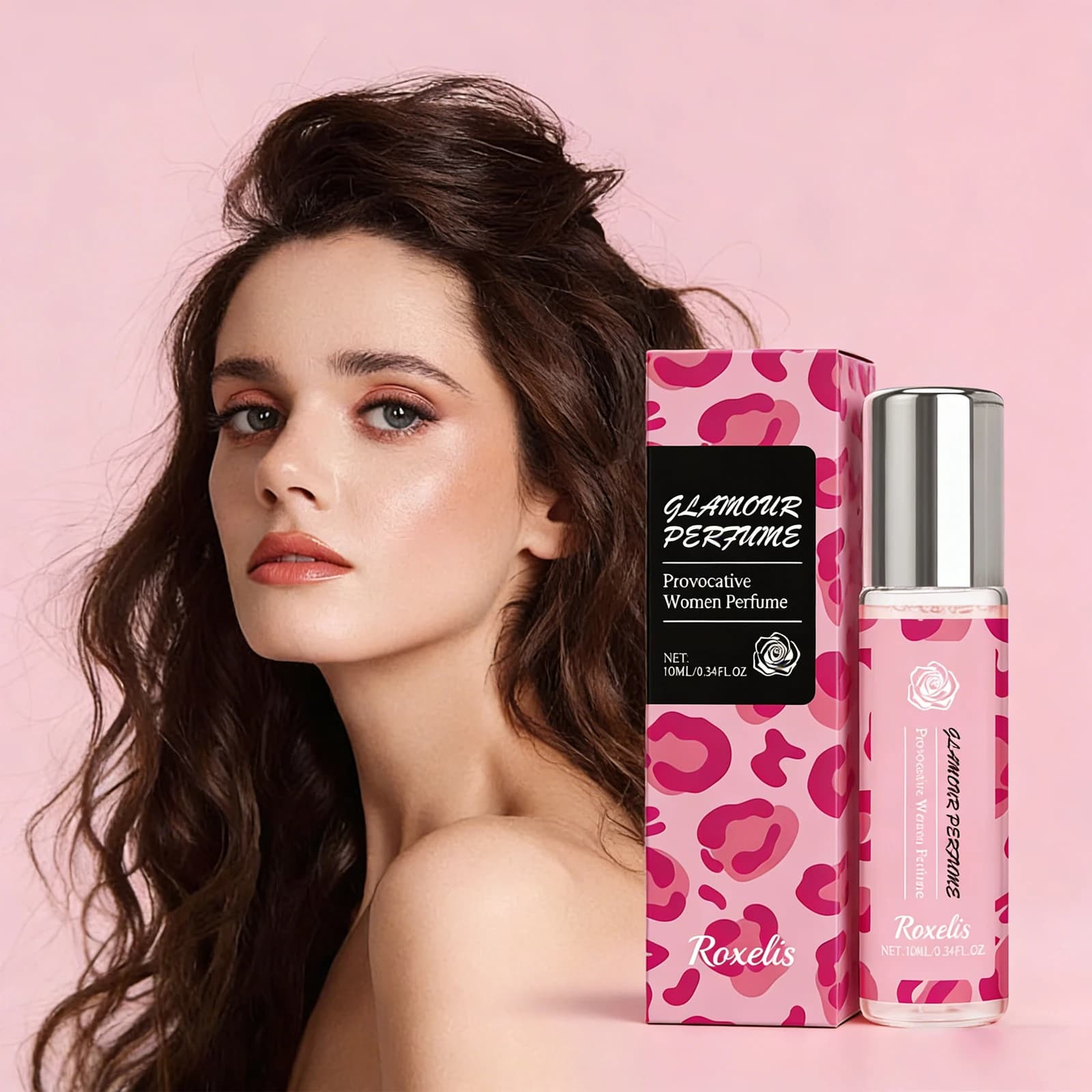 Roxelis Perfume Rose Glamour 10ml for Women, Elegant Fragrance Exalting Female, Hydrating and Comfortable, Ideal for Appointments