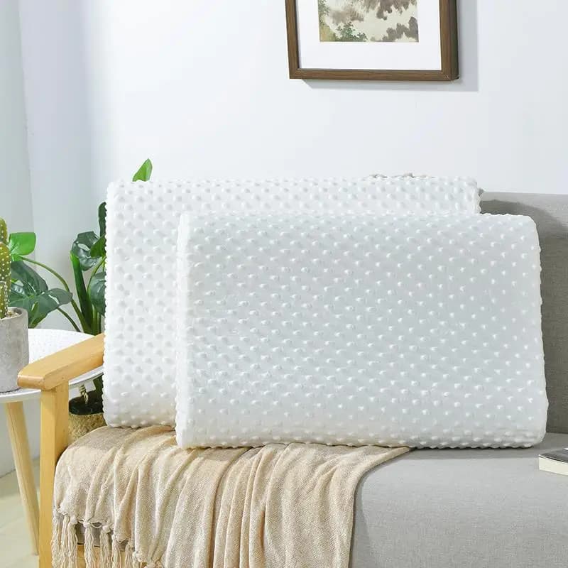 Nuovo Cuscino Ergonomico in Memory Foam Bianco per Massaggio, Non Collassabile, Comfort a Lento Ritorno, Supporto Cervicale