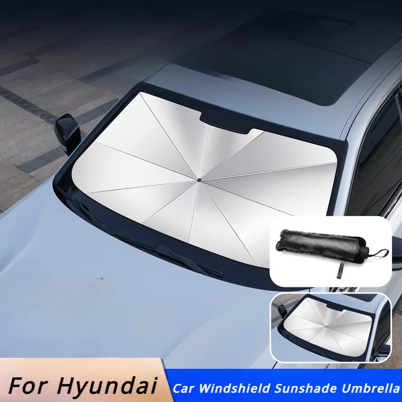 Ombrello parasole per parabrezza per auto per Hyundai ELANTRA Tucson IX35 parasole anteriore per auto ombrello pieghevole protezione solare estiva