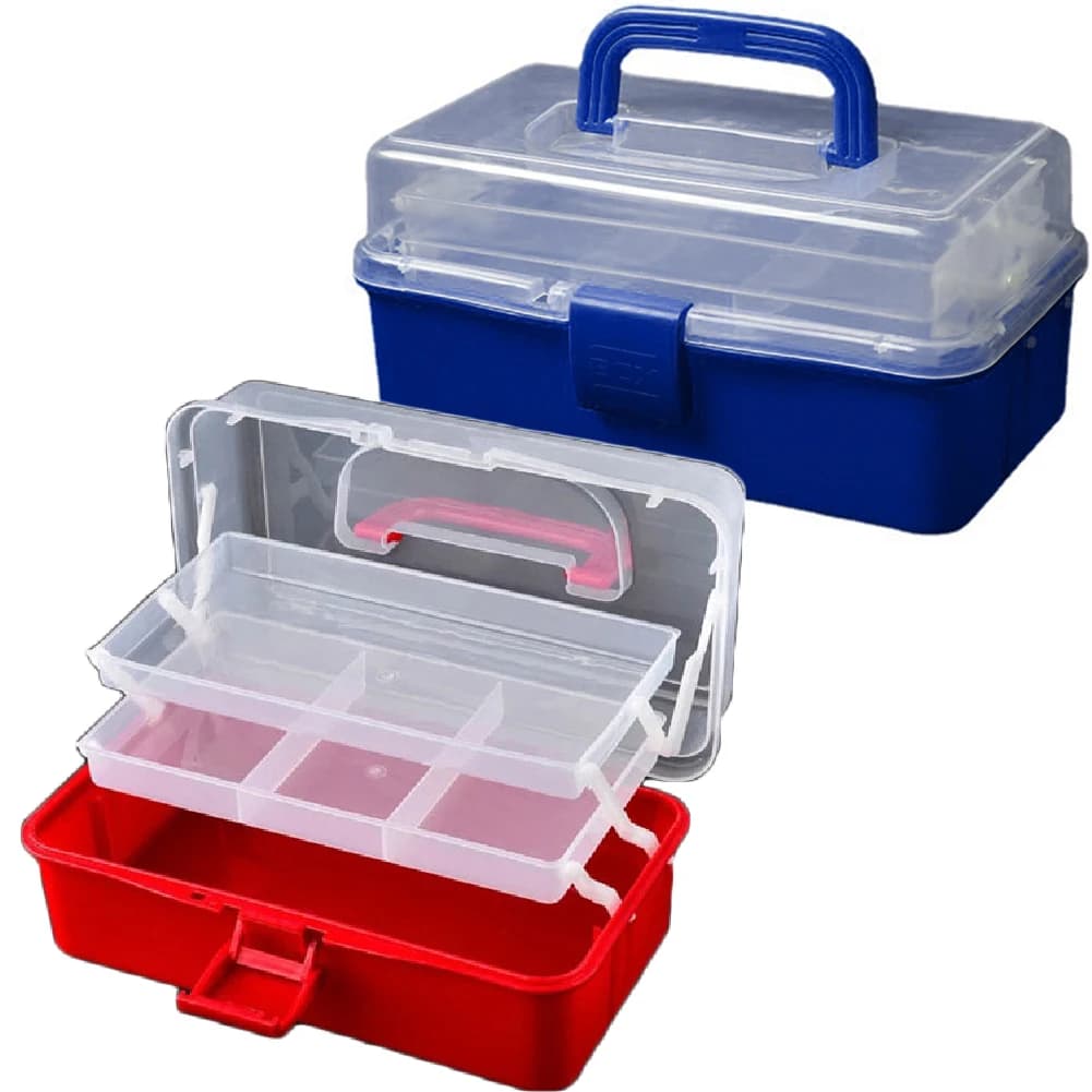 3 Layered Storage Box, 1 pc, Fishing Equipment Organizer, Cantilever Box, Portable Multifunction Tool Box