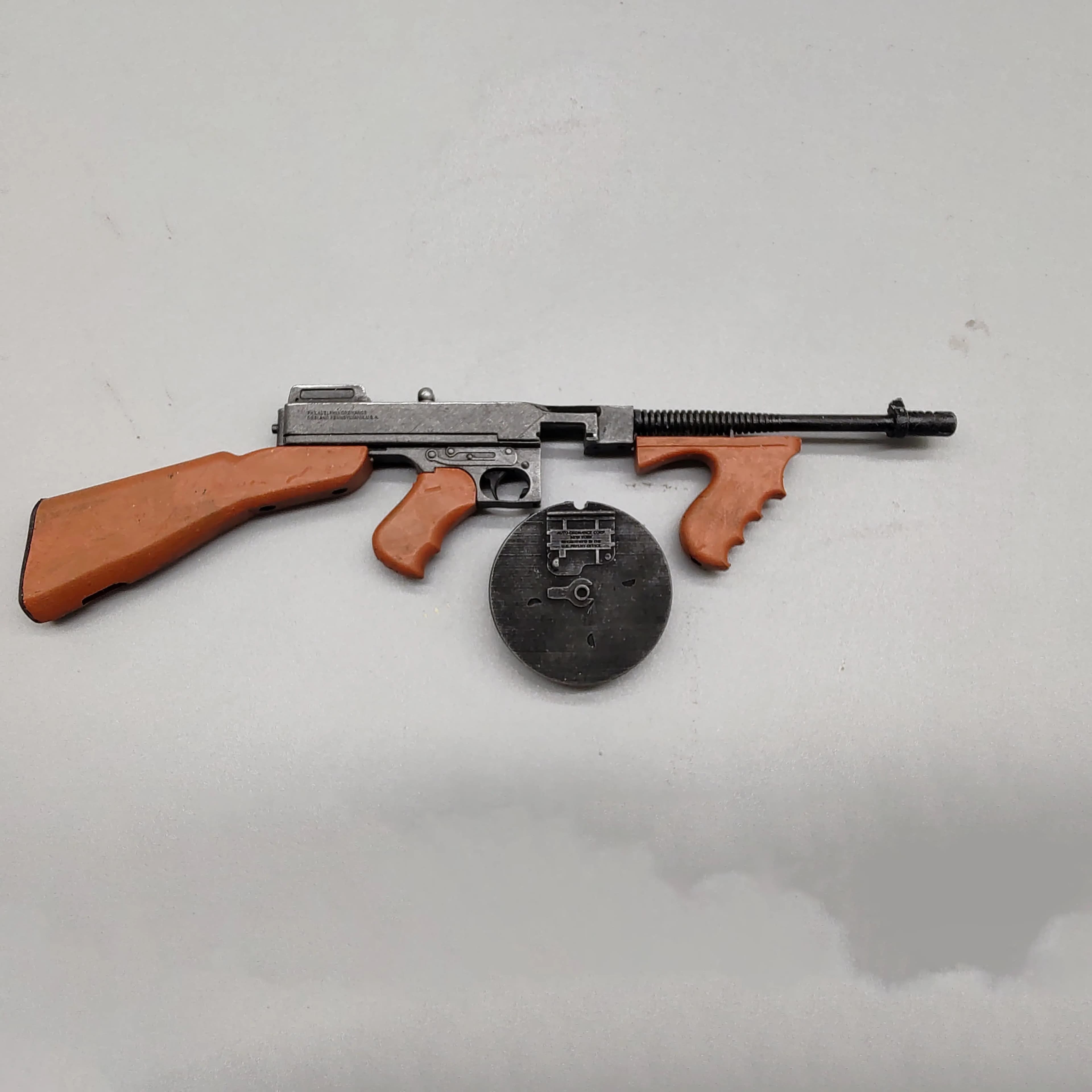 Modello in Scala 1/6 di Pistola Mitragliatrice Thompson Stampata in 3D, Accessorio per Action Figure, Modellino in Miniatura per Collezionisti Militari