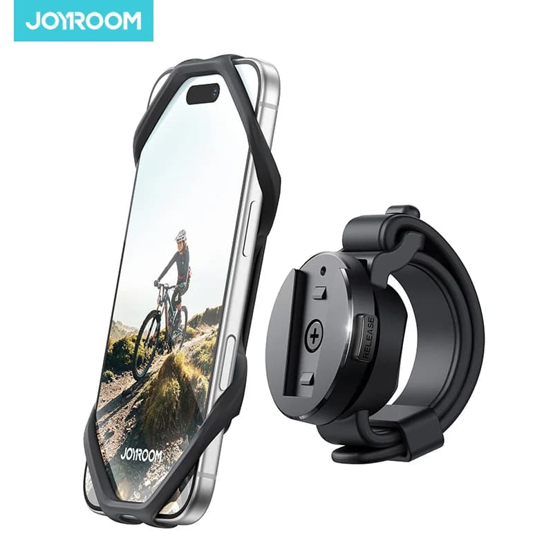 Supporto per telefono da moto Joyroom 360° rotante, supporto in silicone per smartphone, supporto da ciclismo per motociclette.