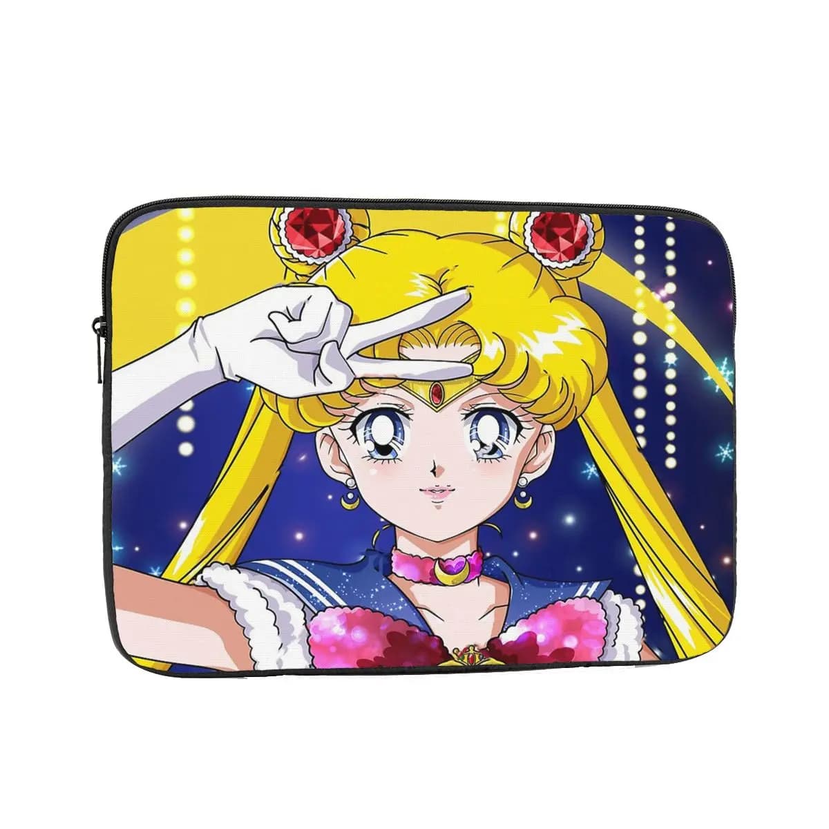 Custodia per Laptop Natalizia 12" 13" 15" 17" Sailor Moon Usagi Tsukino, Borsa Antiurto per Notebook per Uomini e Donne