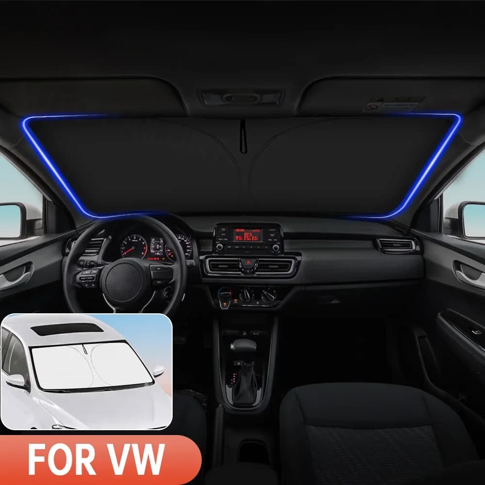 For VW Jetta 2019 - 2024 2025 Front Windshield Sunshade Cover Window Shade Visor Car Interior Accessories UV Protection