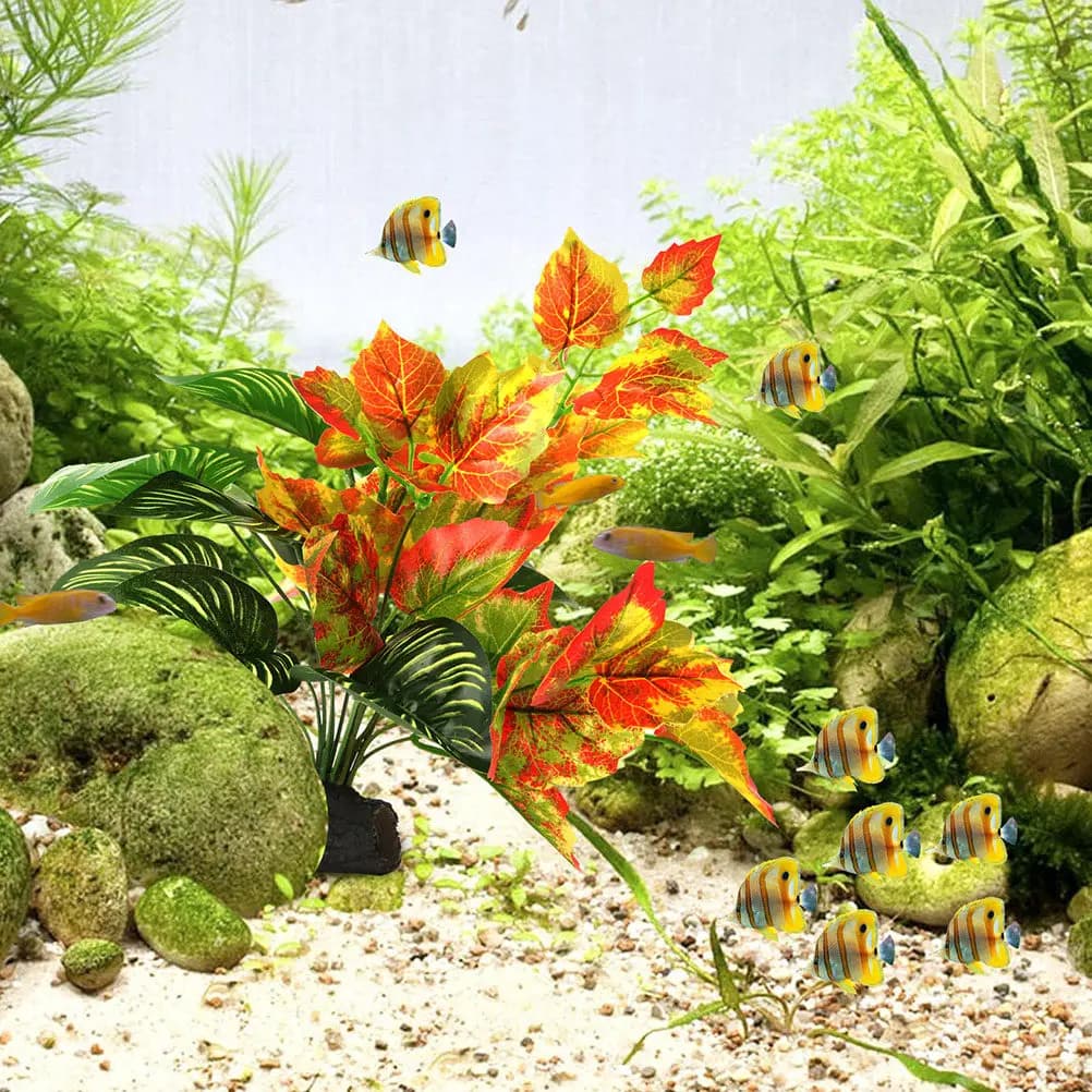 Realistic Decoration for Aquarium: Artificial Plant for Vasques and Desks, Exquisite Processing, Aquatic Grass from Natural Appearance