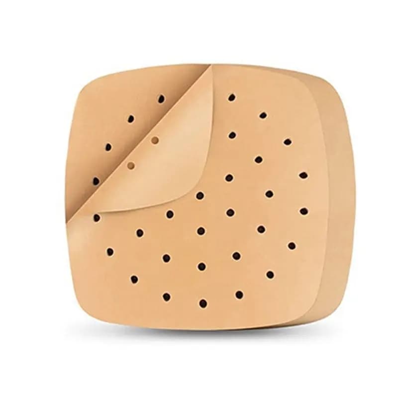 A7THK-200 Sheets Of Air Fryer Paper Disposable Baking Paper Liner Sheet Oil-Absorbing Paper Household Pad Paper Baking 20X20cm B