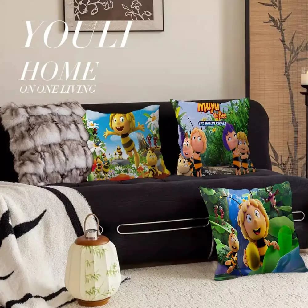 Bee M-Maya Cuscino Regalo Home Office Decorazione Camera da letto Divano Federa per cuscino per auto 45x45