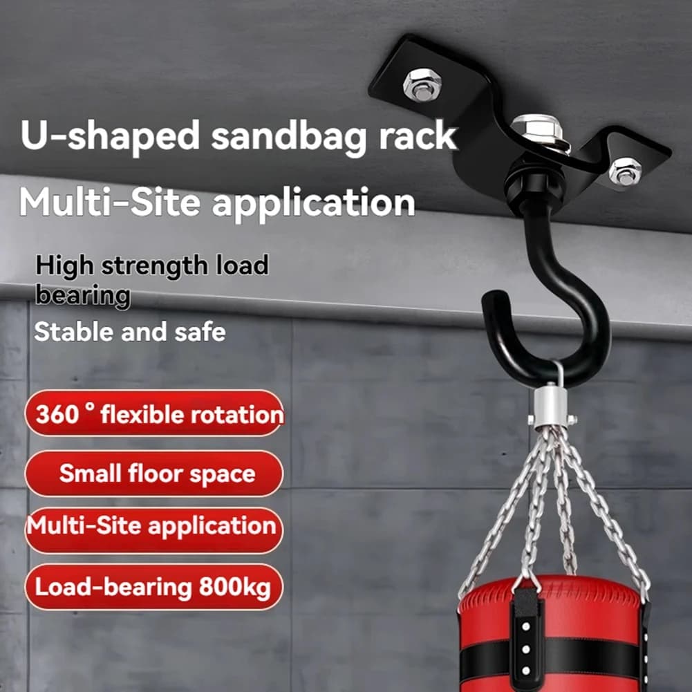 AA44M Heavy Duty Sack Hook for Ceiling Mounting Multifunctional Rack Bag Hook for Fitness Training Boxing Kick Boxing Muay