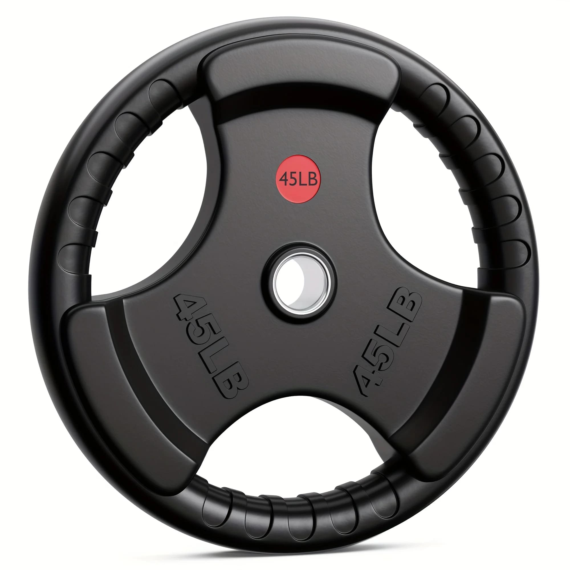 2-Inch Bumper Plates, Weight Plates, Solid Iron Core & Ergonomic Grip, Rubber Weight Plate with Steel Hub for Weight Lifting And Strength Training, 10LB 25LB 35LB 45LB(Single)