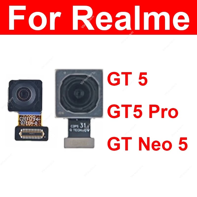 Fotocamera anteriore posteriore per Realme GT Neo 5 neo5 GT5 GT 5 Pro posteriore Mian anteriore selfie frontale modulo fotocamera parti del cavo flessibile