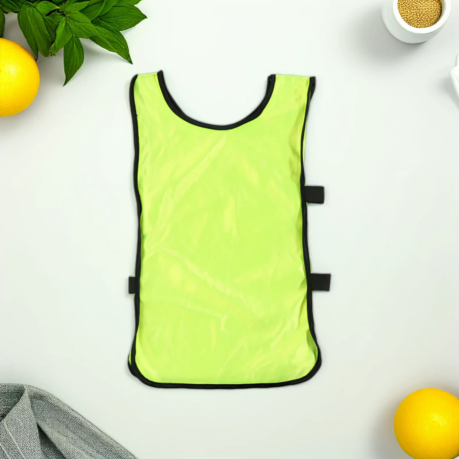 Set di 6 Gilet da Allenamento Colorati per Bambini, per Calcio, Basket, Hockey, Football, Traspiranti e Leggeri in Poliestere