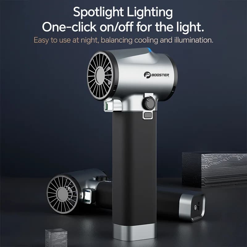 Ventilatore Turbo Jet con Spinta Massima di 1,4 kg, Motore Brushless da 750W e 64mm, Potente Soffiatore d'Aria con Luce per Asciugatura Auto, Rimozione Foglie e Neve
