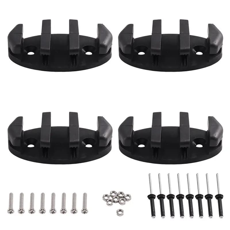 ABHS-4 Pack Kayak Anchor Cleats, Boats Anchor Cleats Accessories, Rope Holder For Deck Marine Rigging Tie Down Line