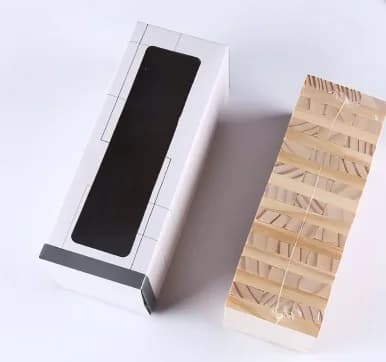 ElegantMahj Timber Tower Gioco di Impilamento Blocchi di Legno - Gioco per Famiglie per Interni ed Esterni Giochi per Feste