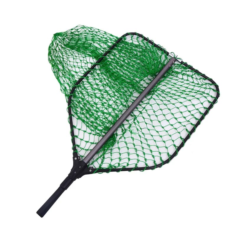 Grande rete da pesca in lega di alluminio atterraggio per pesci rete a mano pieghevole pieghevole telescopico manico attrezzatura da pesca 1m-2.25m