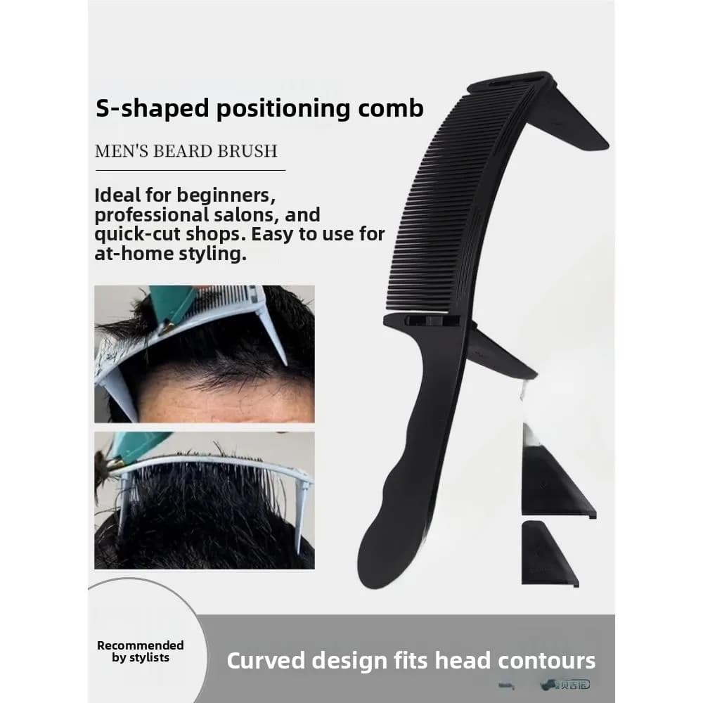 Kit di Strumenti per Taglio Capelli da Uomo: Pettine per Auto-taglio, Pettine Guida per Tosatrice, Pettine per Forbici da Barbiere, Strumento per Acconciature