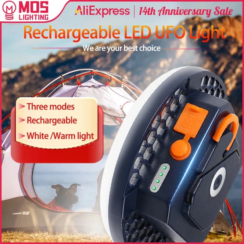 MOSLIGHTING Curtain Lamp Rechargeable Lantern Portable Emergency Night Market Lamp Outdoor Camping Lamp LED Flashlight For Home