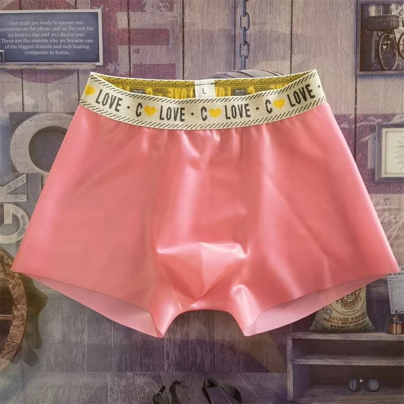 Mutandine di plastica in lattice PVC impermeabile da uomo Pantaloncini Boxer breve Spettacolo dal vivo Costumi di danza DJ Club Bar FKK Colori per feste Handmake