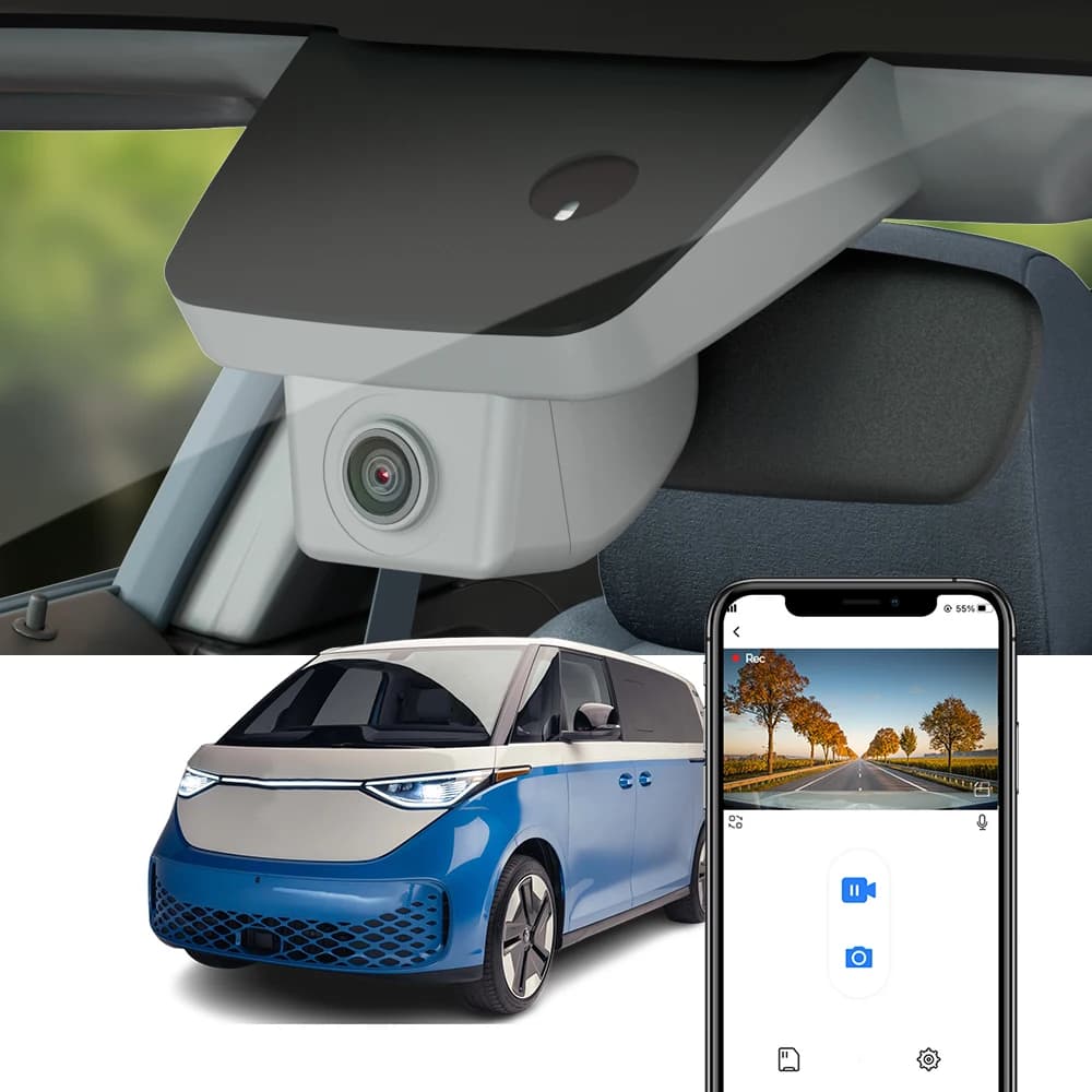 Dash Cam Fitcamx 4K per Volkswagen ID. Buzz 2022-2026, telecamera per auto integrata, videoregistratore stile OEM, WDR, sensore G