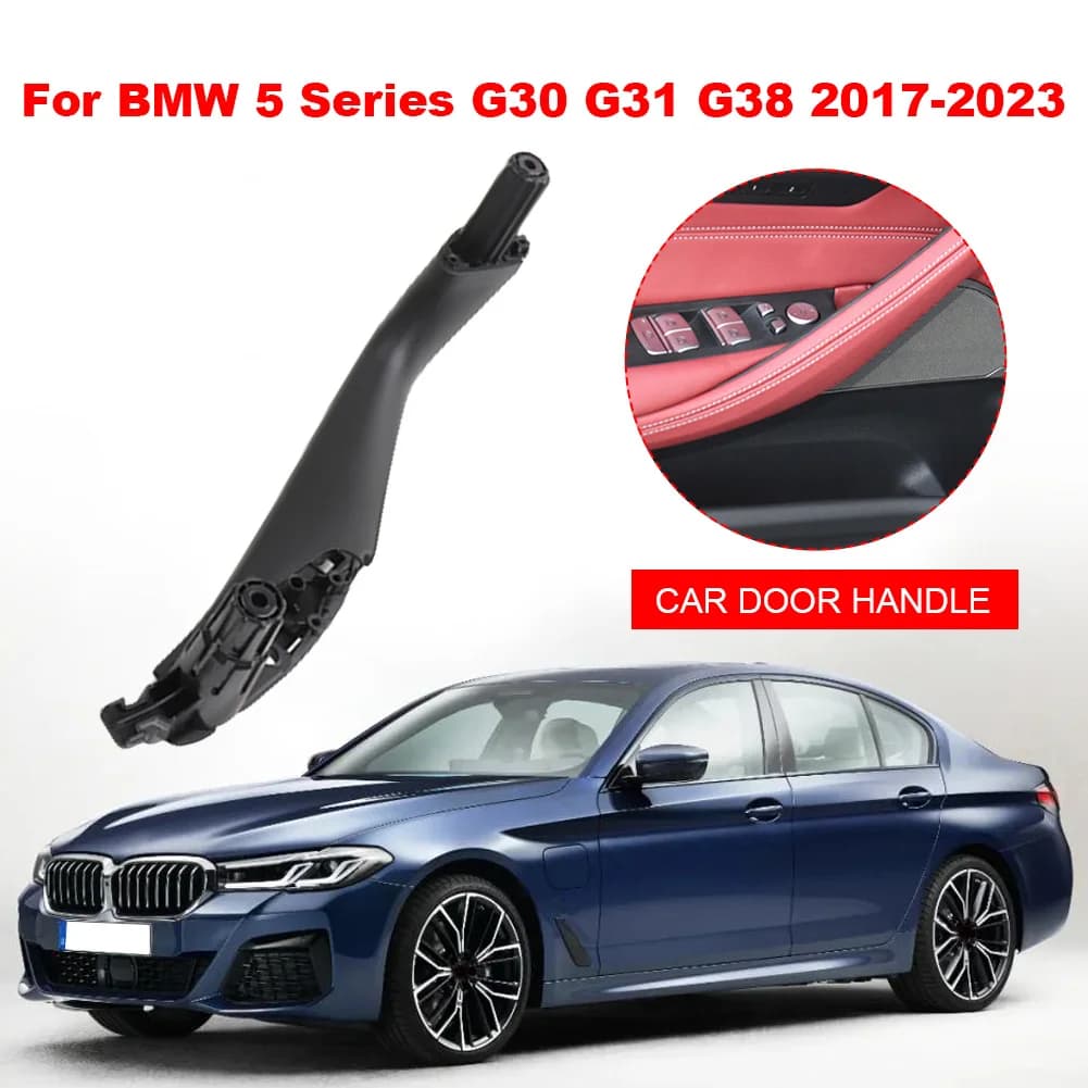 Pannello Interno Maniglia Porta Auto in Fibra di Carbonio, Maniglia Interna per BMW Serie 5 G30 G31 G38 2017-2023