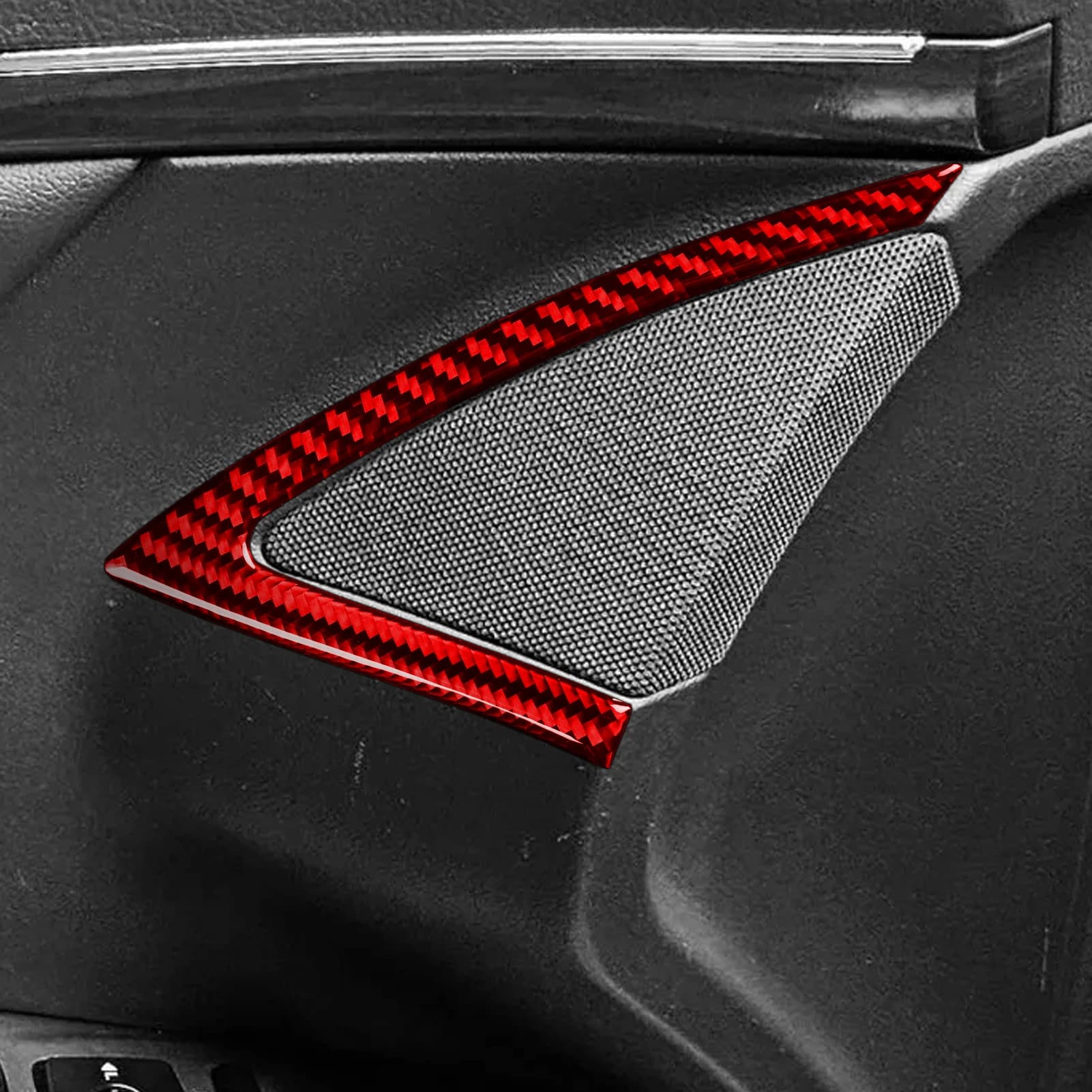 Per Hyundai Azera Grandeur 2006-2011: Adesivi Decorativi per Pannello Triangolare Altoparlante Porta in Fibra di Carbonio, Accessori Interni Auto