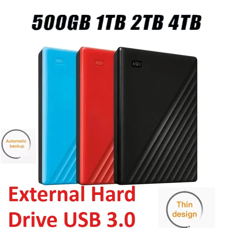 Nuovo disco rigido esterno portatile Western Digital Elements USB 3.0 da 2,5 pollici per PC desktop e laptop