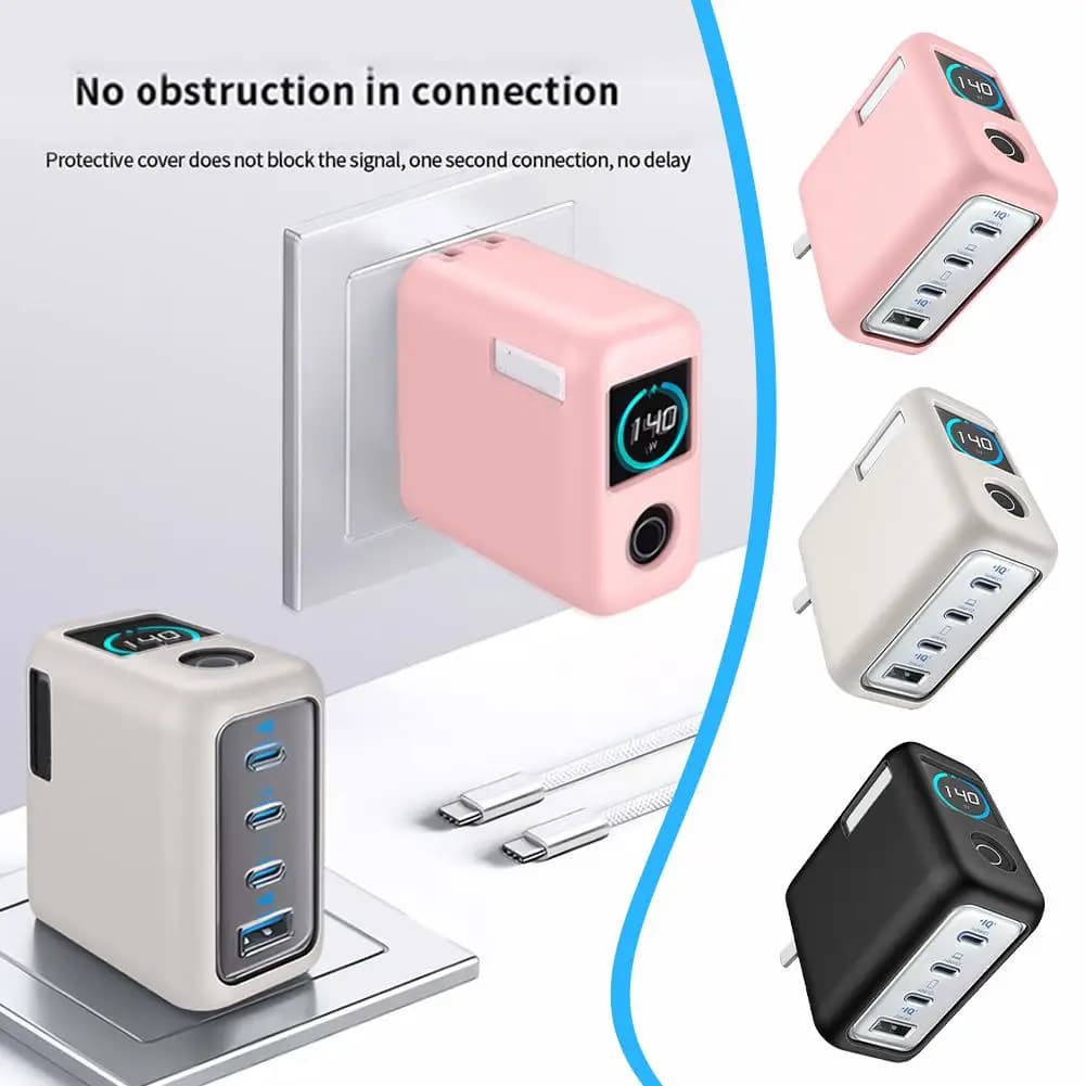 Custodia protettiva in silicone per caricabatterie per laptop Anker - Custodia morbida antiurto per caricabatterie USB C MAX da 140 W C1L0