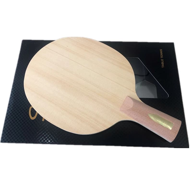 Stuor BLUE Carbonio Hinoki Lama da ping pong Hinoki Legno Racchetta da ping pong 7 strati con fibra di carbonio Attacco rapido FL ST CS