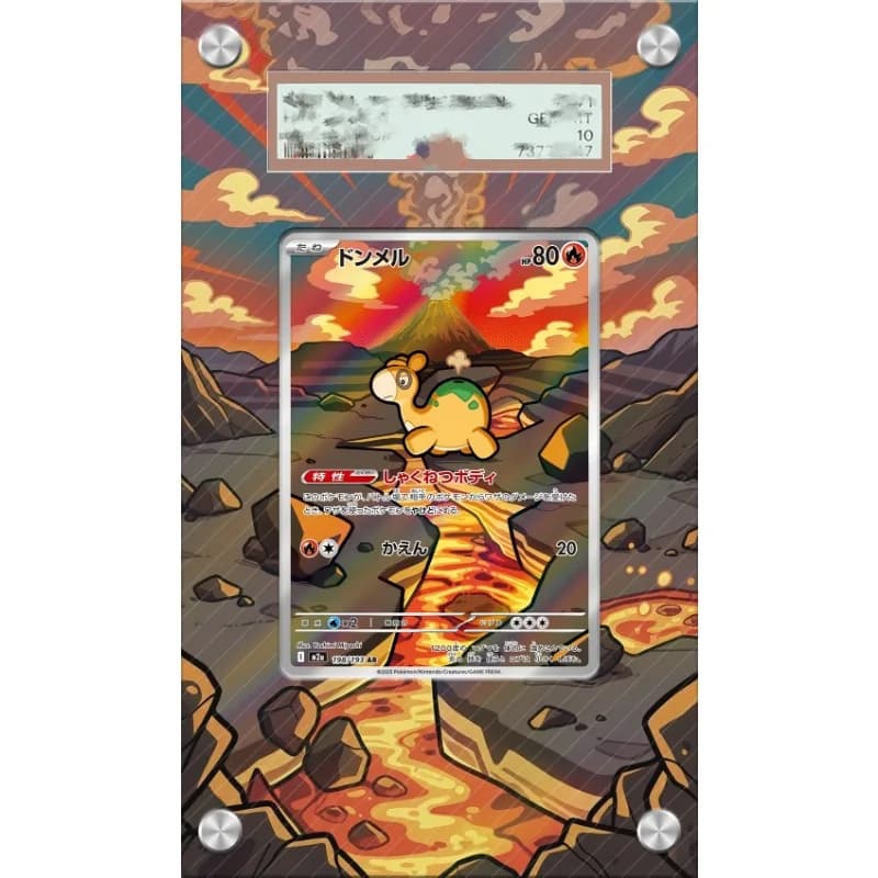 Art Display for Pokemon Numel Card PTCG Keychain Anime Game Collectibles Anime Merchandise Acrylic Protective Case Toys Gift