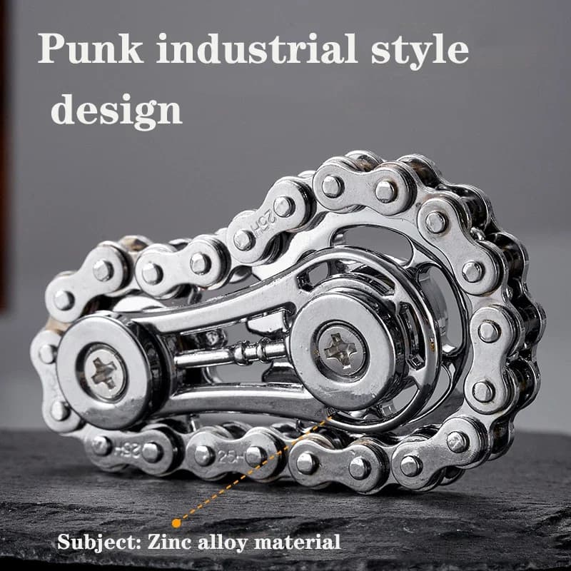 Giocattoli per adulti Spiner Anti-stress Ansia Punta delle dita Spirale Edc Fidget Spinner Pignone Volano Agitarsi Catena di bicicletta in metallo Sollievo