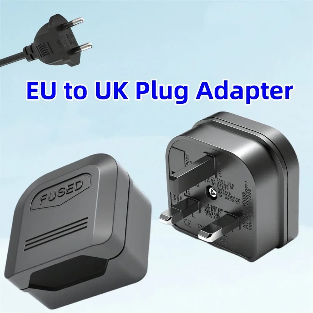 Universal Charging Convertor European 2 Pin To UK 3 Pin Power Socket Travel Plug Adapter Converter Power Adapter Charger Outlet