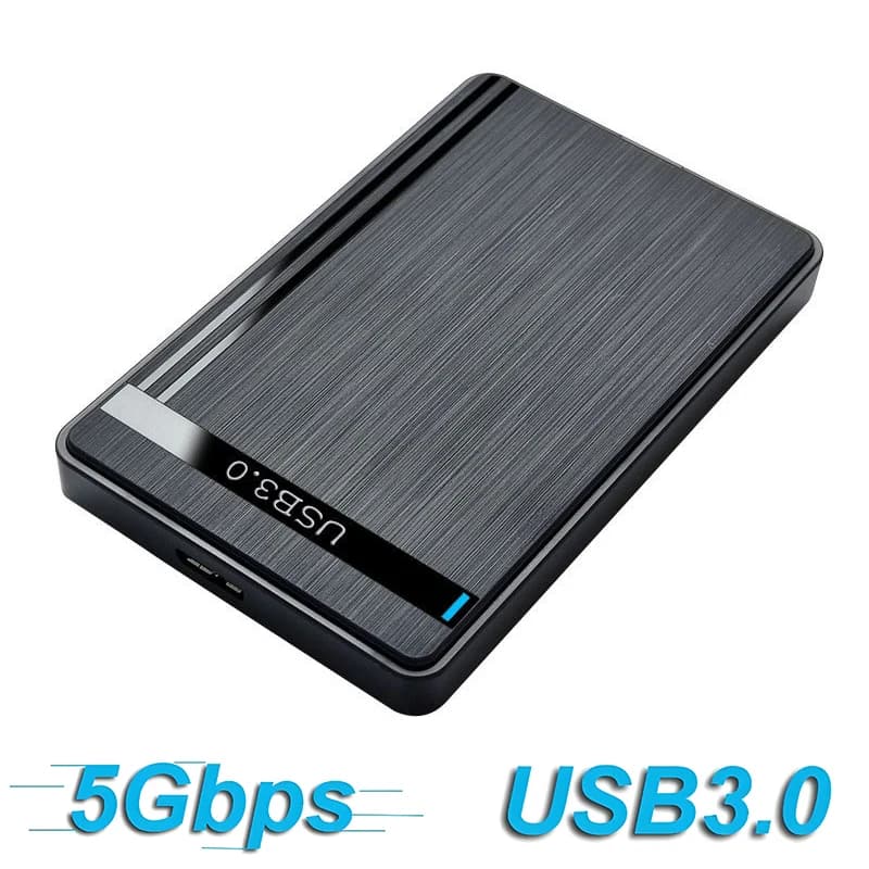 Custodia per HDD da 2,5 "SATA a USB 2.0 3.0 Tipo C Custodia per disco rigido mobile esterno per PC portatile Custodia per custodia di velocità da 5 Gbps