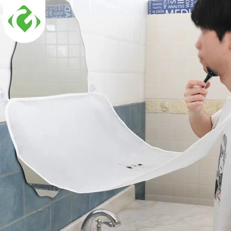 Maschio bianco Barba Cura Rasatura Bib Uomini Taglio di Capelli Panno di Pulizia Facciale Dei Capelli Trimmer Grembiule Impermeabile Protecter Accessori Per il Bagno