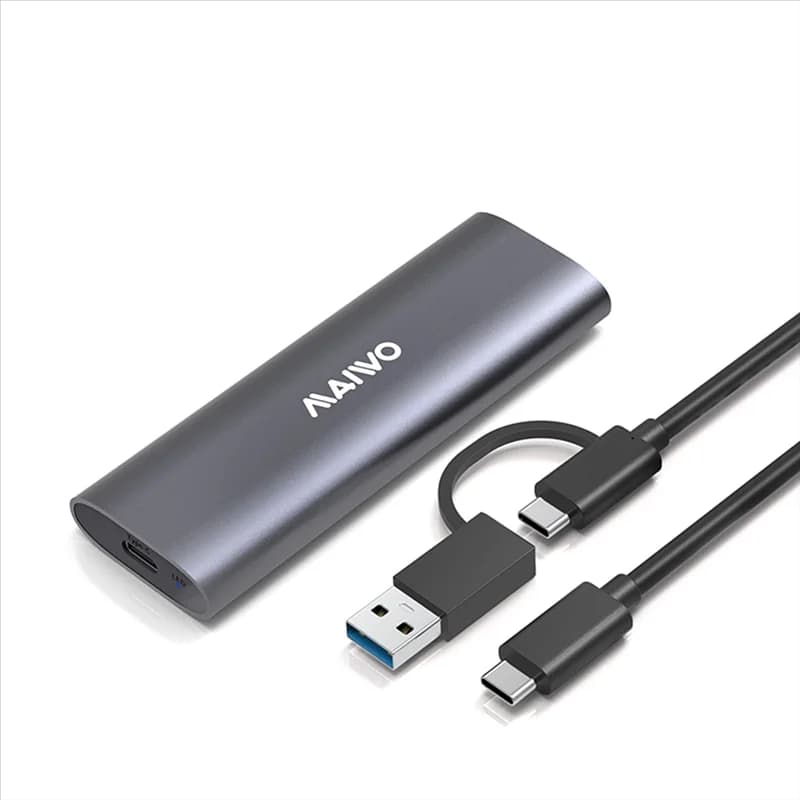 A46U MAIWO M.2 SATA SSD HDD Custodia M.2 NVME Scatola per disco rigido SSD a stato solido M.2 Custodia per disco rigido esterno mobile a doppio protocollo