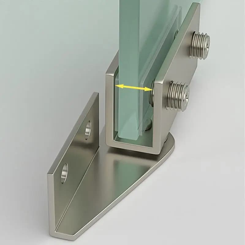 Morsetto per vetro in acciaio inossidabile Cerniera per porta in vetro da 90 180 gradi per accessori hardware per connettori per mobili per vetrine