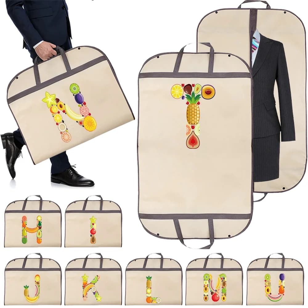 Wardrobe needments: Clothing Covers Garment Bags for Wedding Dress and Suit Storage Fruit Printing Series