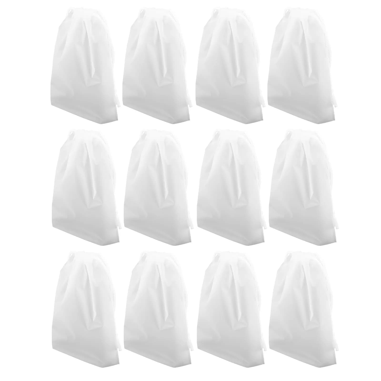 Set di 15 Sacchetti per Bucato da Viaggio, Leggeri in Plastica con Cordoncino, per Conservazione e Protezione di Biancheria Intima e Vestiti