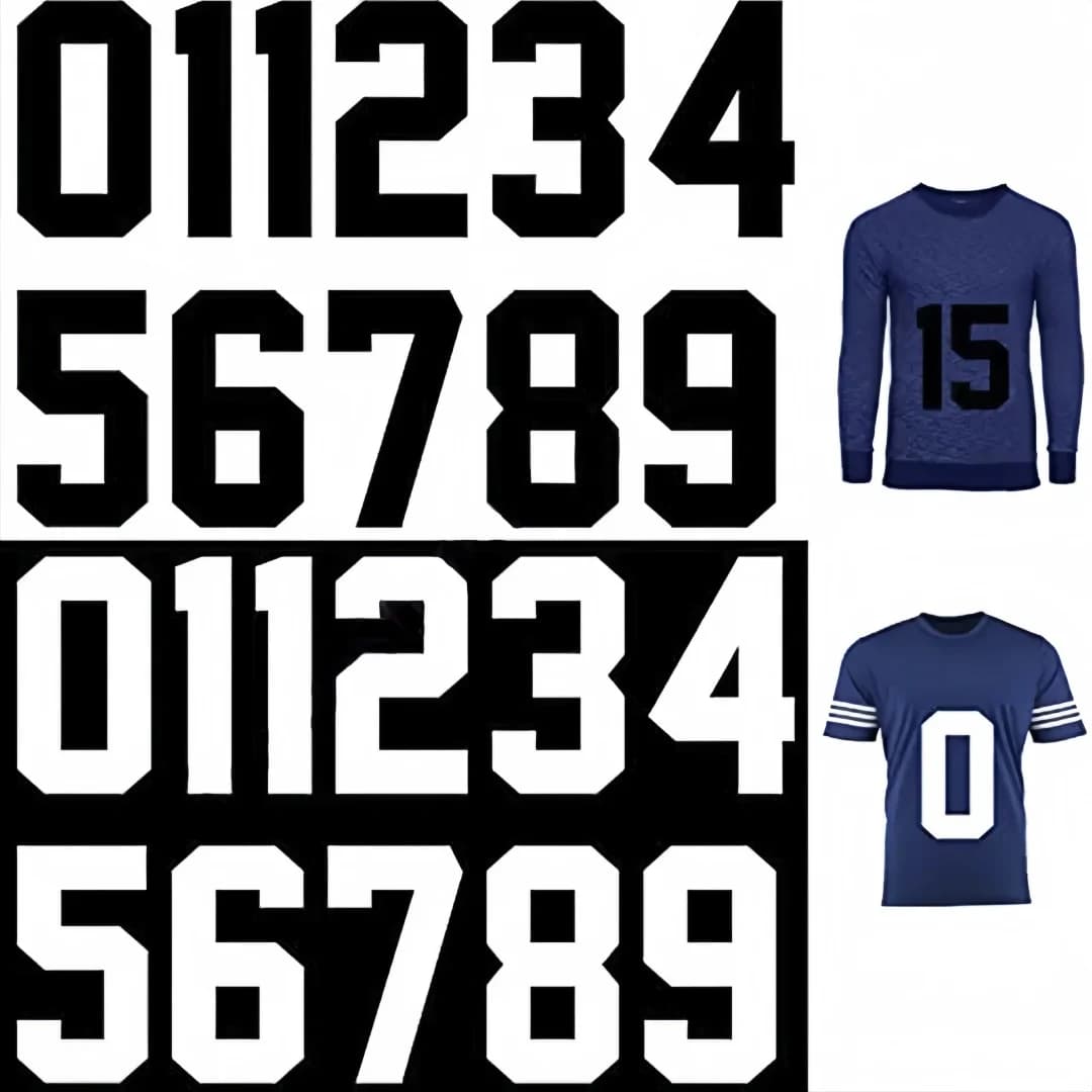 10 number Patches Thermal Transfer Printing For Garment Decoration Iron on Patch for Clothing T-Shirt Hat Jeans Jacket Decor