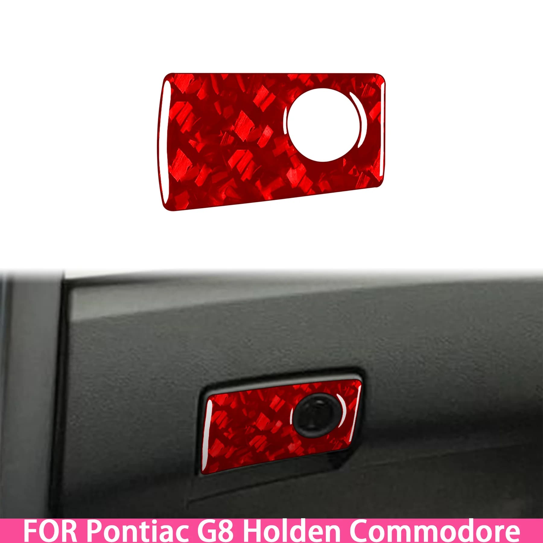 Adesivo Decorativo per Maniglia Vano Portaoggetti Auto in Fibra di Carbonio Forgiata per Pontiac G8 2008-2009 Holden Commodore 2006-2012