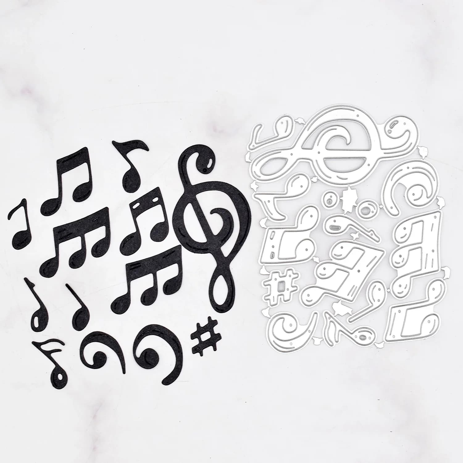 Note musicali Stencil muore sfondo fustelle in metallo per Album di Scrapbooking fai da te creazione di carte artigianato di carta