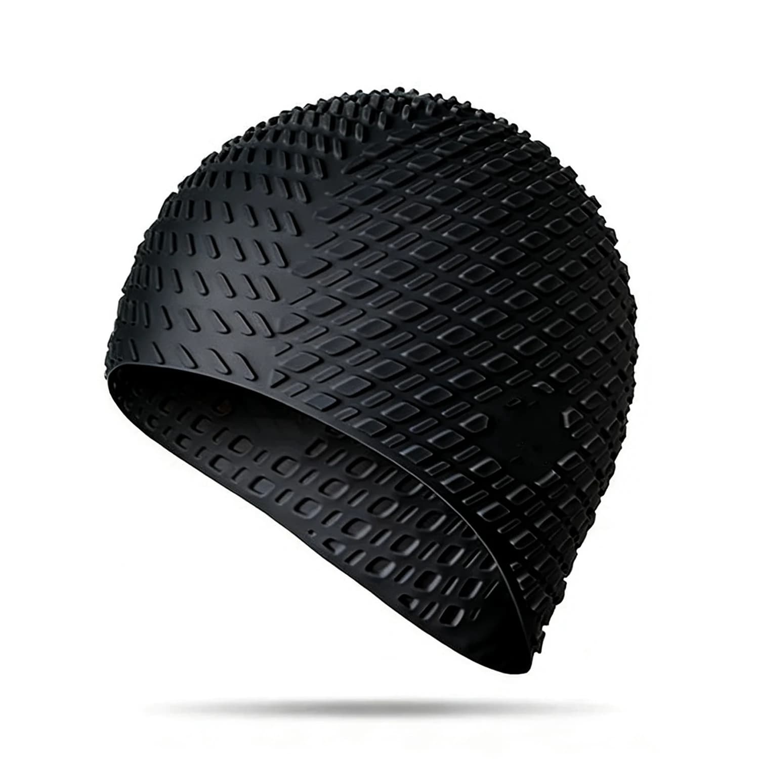 3D latex soft adult swim cap for women and men - Swimwear for training and recreation with durable latex structure