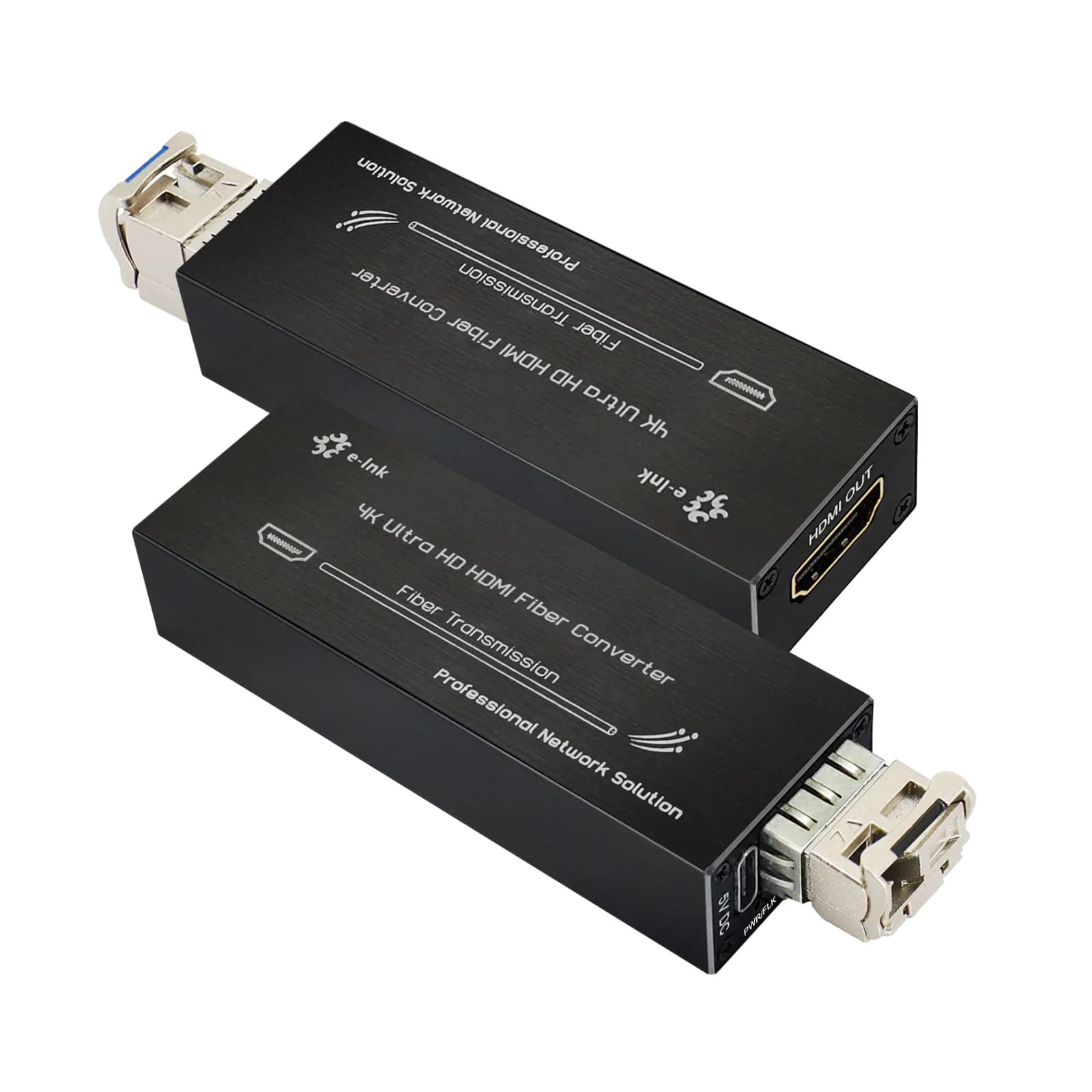 Mini 4K HDMI Extender HDMI Over Fiber Converter 4K @ 30HZ Video ricetrasmettitore ottico LC Single Mode 20km multimodale 300m 10G SFP