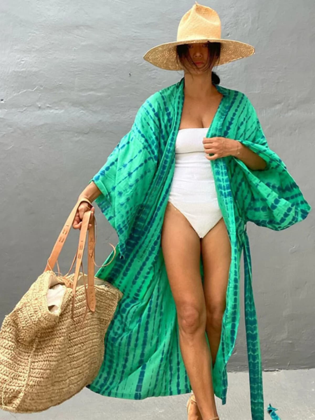 Copricostume Sexy in Cotone Trasparente, Cardigan da Spiaggia, Abito da Vacanza, Giacca per Costume da Bagno