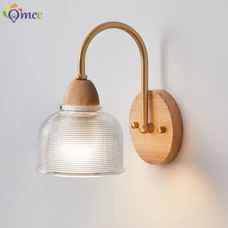 Modern wall lamp for interior suitable for bedroom, bedside table, living room, home decoration, vintage LED wall lamps in wood