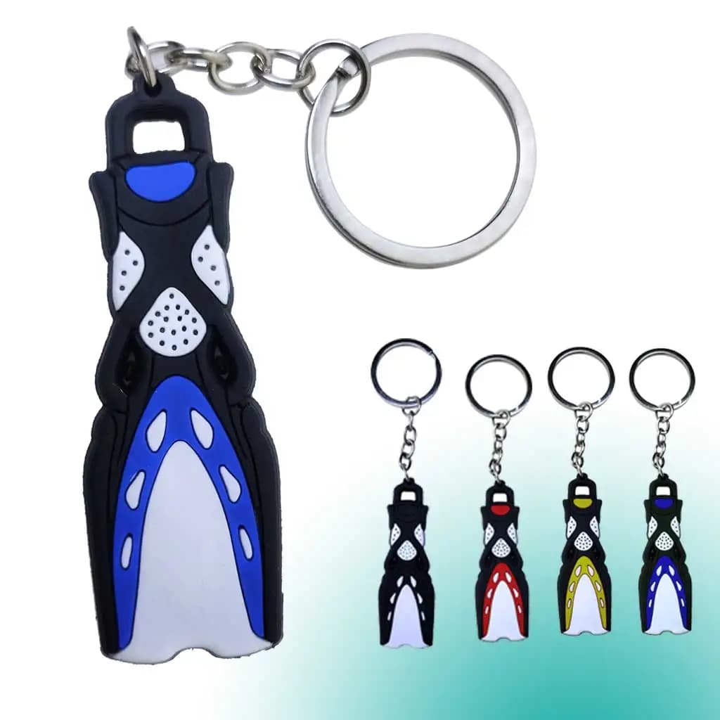 Mini Pinne Portachiavi Scuba Flipper Portachiavi Dive Portachiavi Portachiavi Ciondolo Ornamenti OW AOW Ricordo Regalo Maniglia con cerniera
