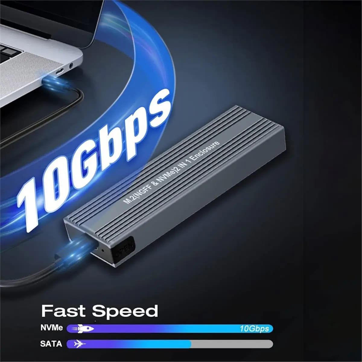 update. M.2 NVME SATA SSD Enclosure Adapter,USB 3.2 10Gbps NVMe PCI-E Solid State Drive External Adapter for SSDs 2242 2260 2280